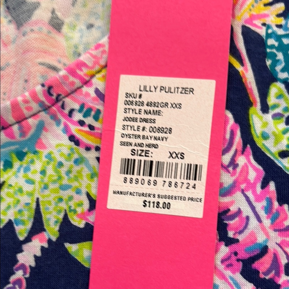 Lilly Pulitzer Jodee Pink and Purple Flutter Sleeve Sundress - Picture 4 of 9